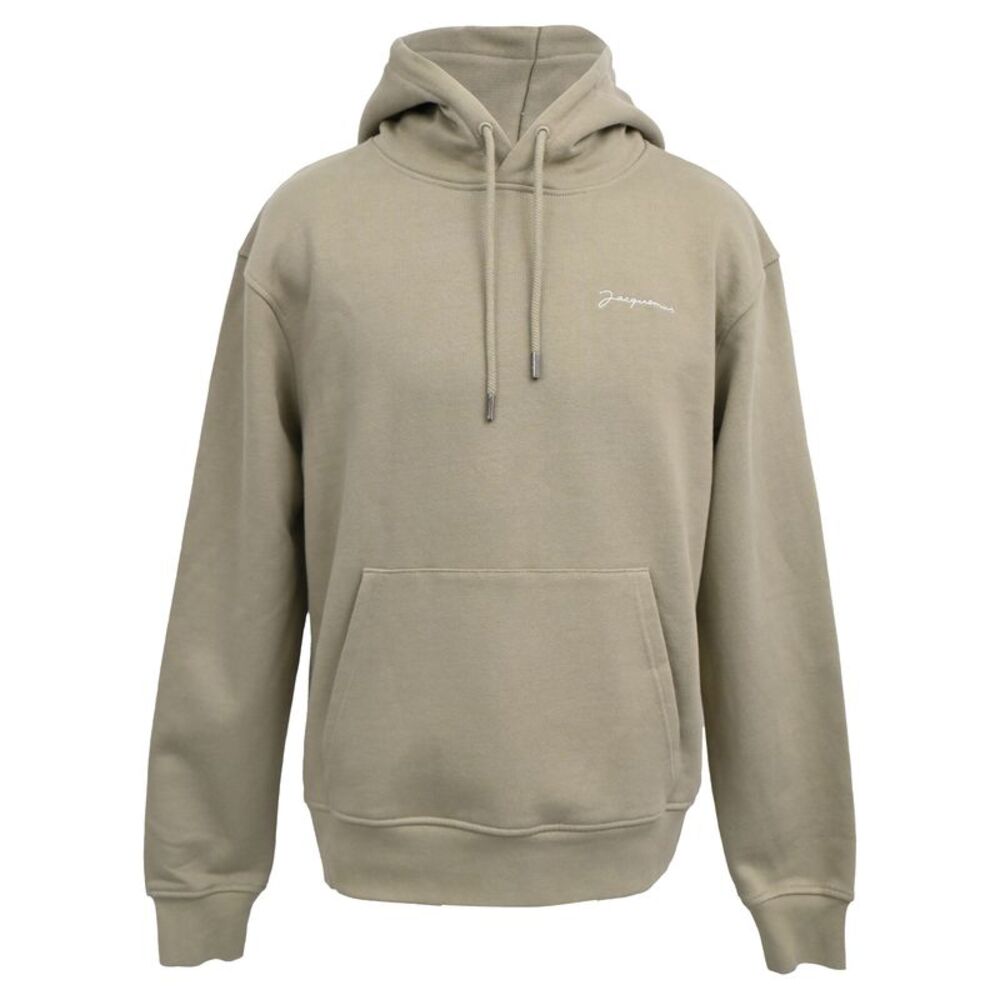 Jacquemus Le Sweatshirt Brodé Hoodie in Beige Cotton